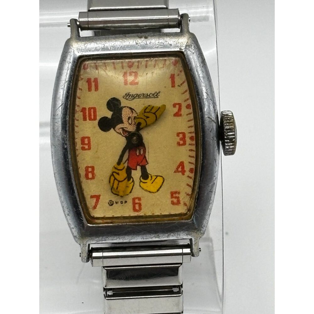 Mickey Mouse Ingersoll 1940s vintage watch, for parts/repair